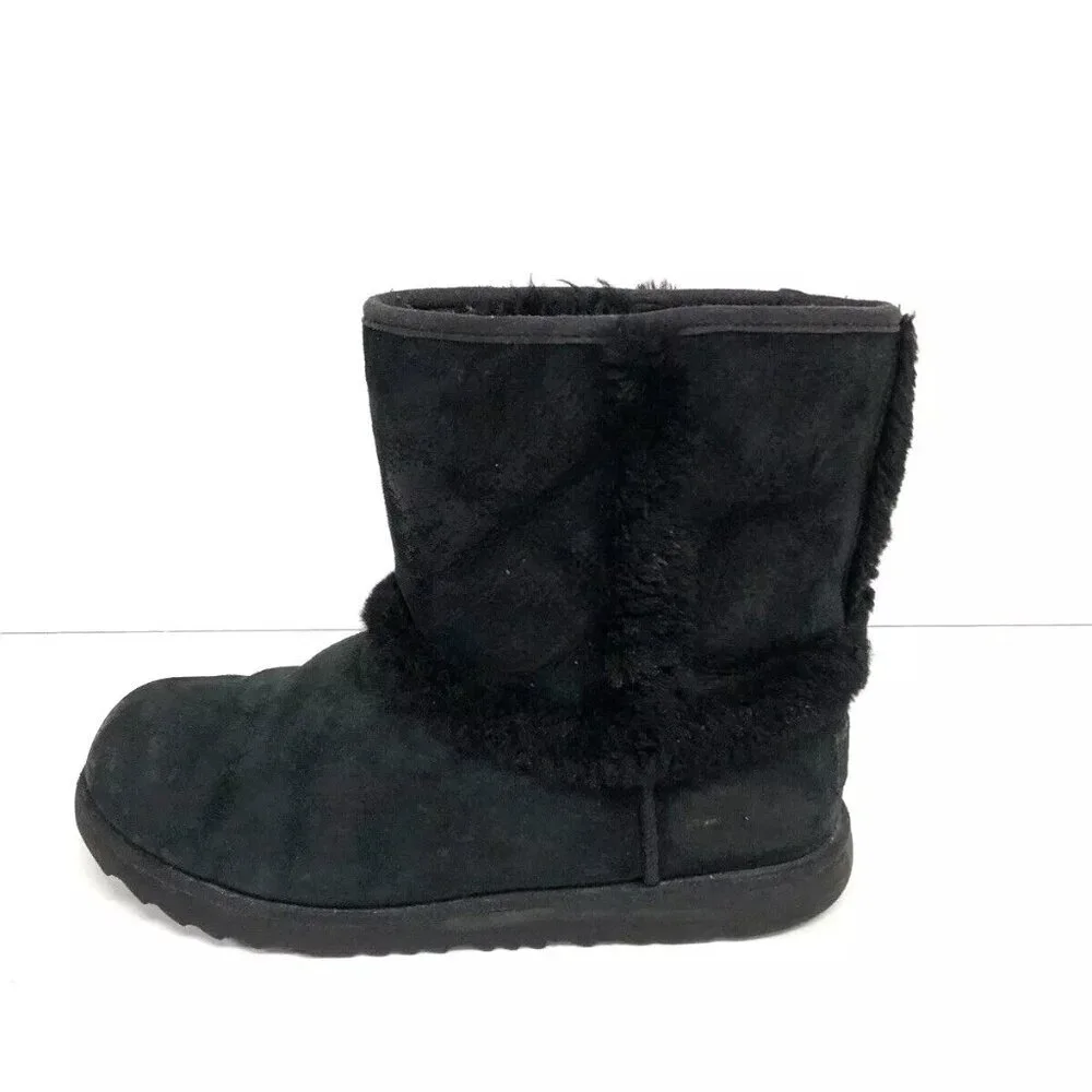 UGG Kids' Hadley II WP, Black Winter Boots, Size 5M.